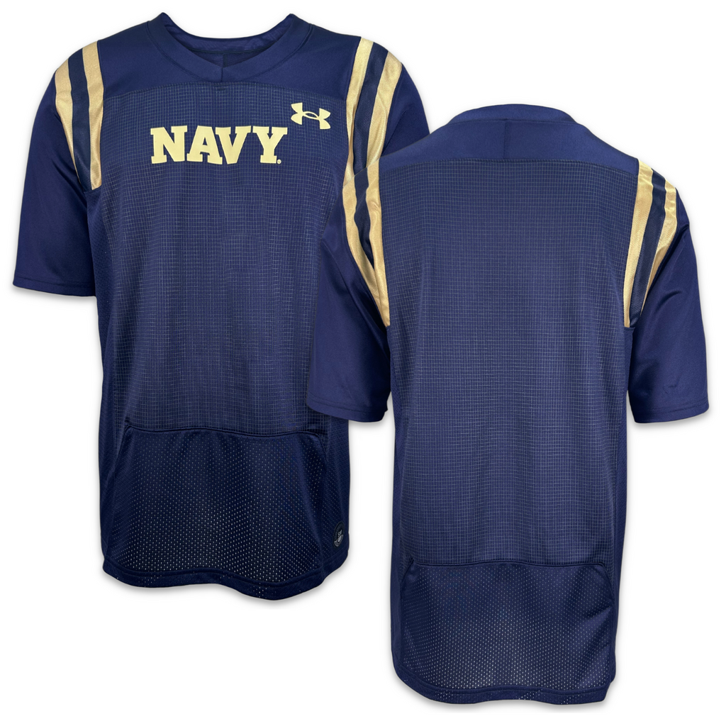 Navy Under Armour Custom Sideline Replica Football Jersey (Navy)