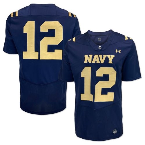 Navy Under Armour 2024 Sideline Replica #12 Football Jersey (Navy)