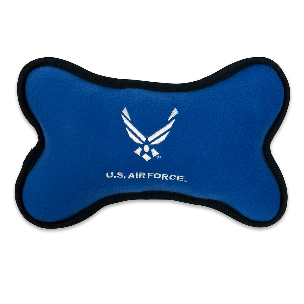 U.S. Air Force Embroidered Bone Shaped Squeak Toy (Large - 10