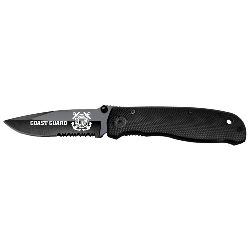 Coast Guard Folding Lock Back Knife (Black)