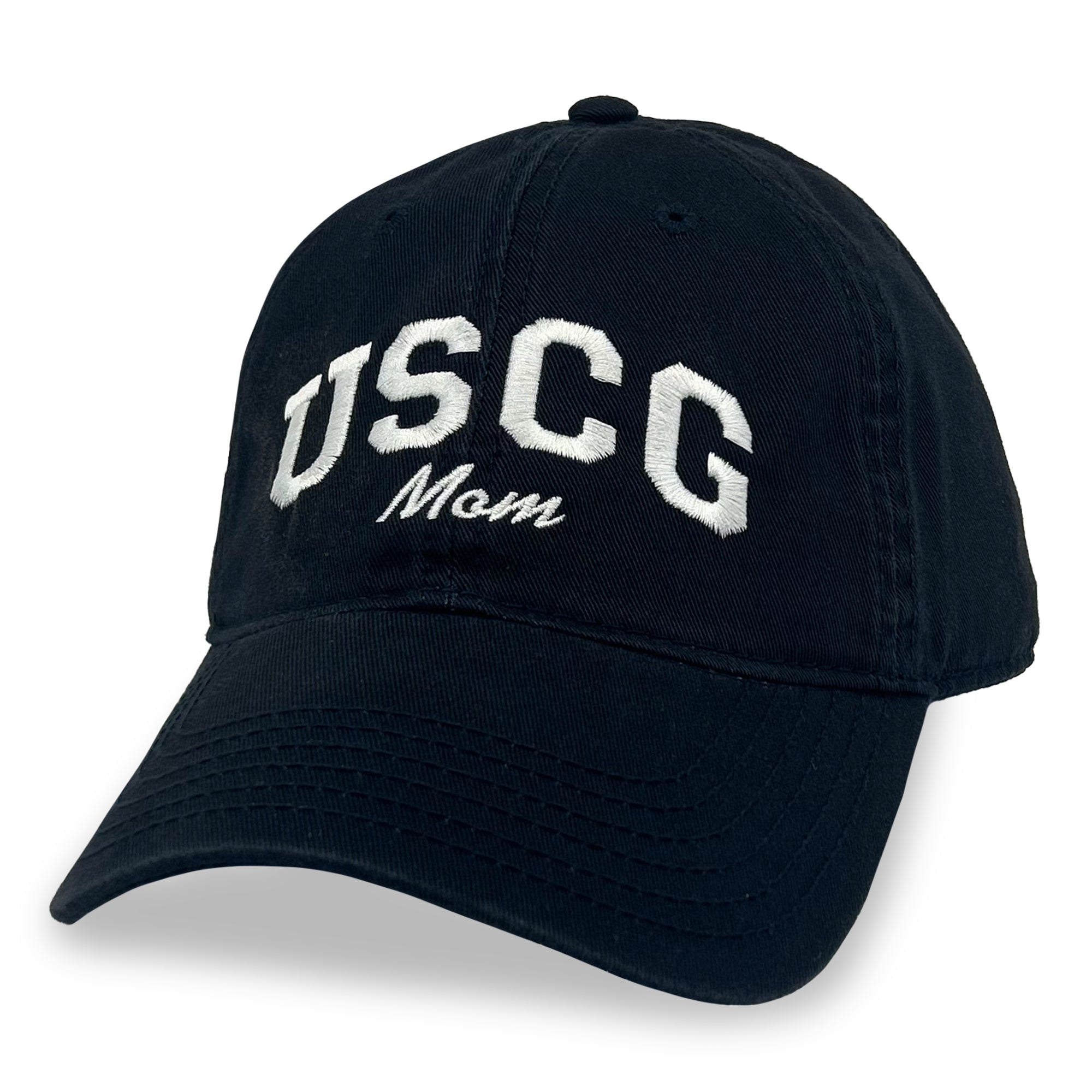 USCG Mom Relaxed Twill Hat (Navy/White)