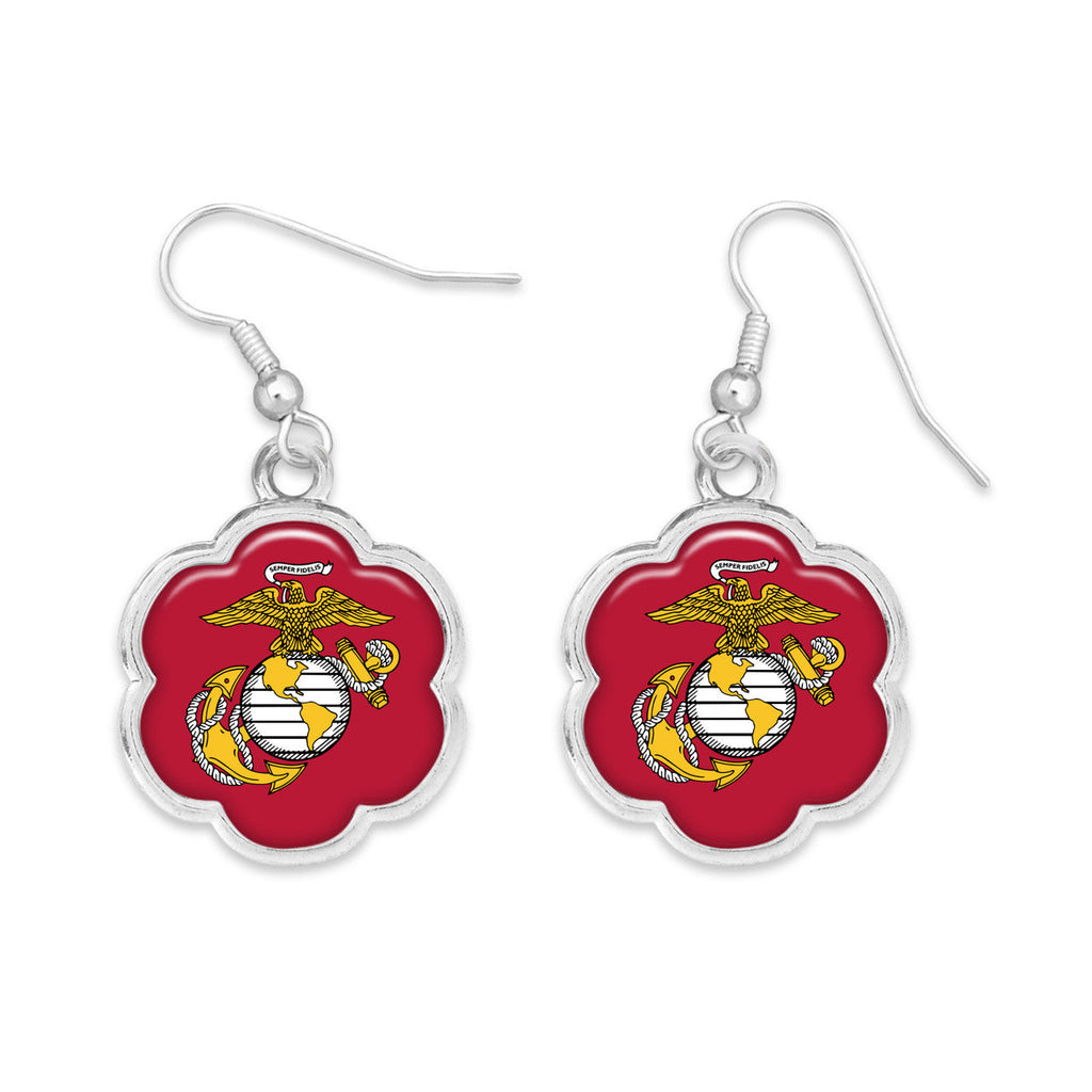 U.S. Marines EGA Hazel Earrings (Red)