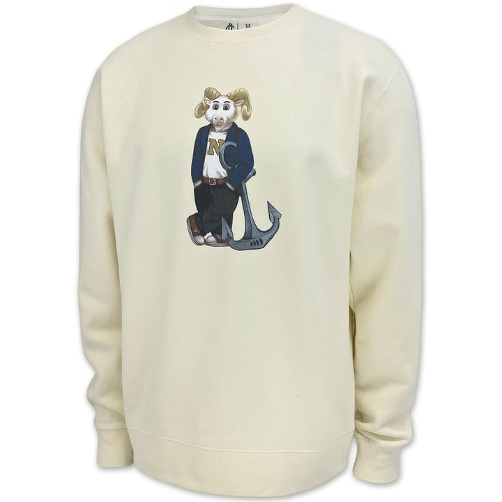 USNA Crew Dog Original Crewneck (Cream)