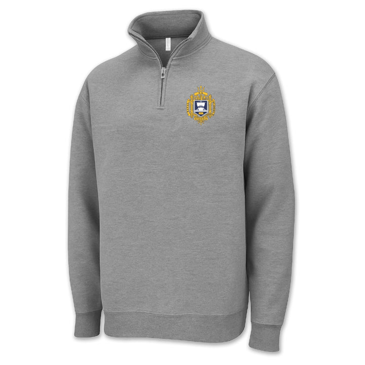 Pick Your Design USNA 1/4 Zip Sweatshirt (Grey)