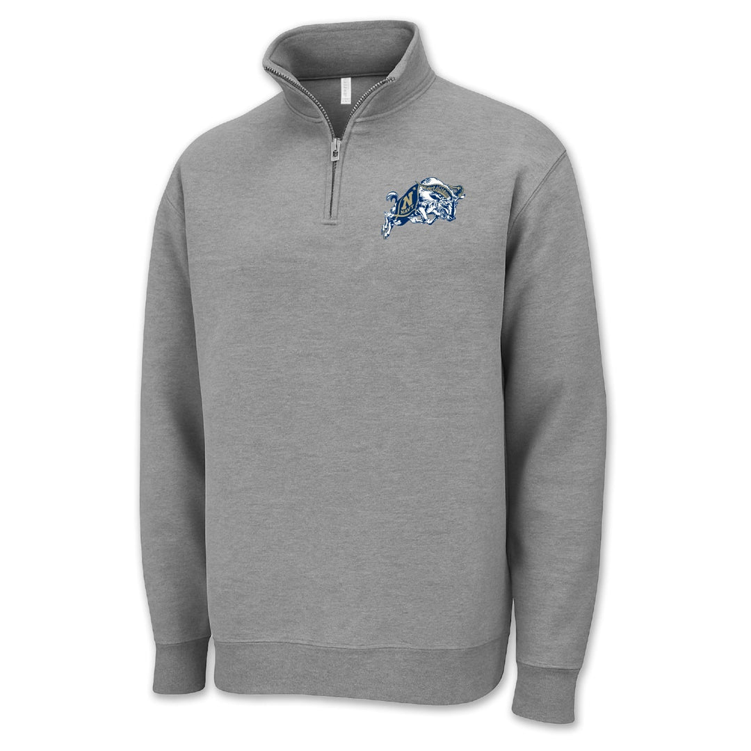 Pick Your Design USNA 1/4 Zip Sweatshirt (Grey)