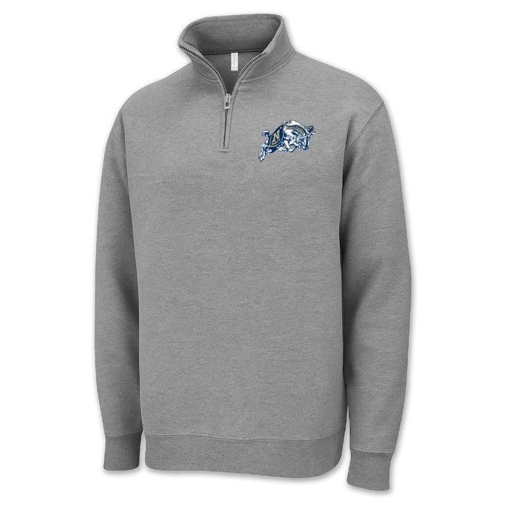Pick Your Design USNA 1/4 Zip Sweatshirt (Grey)