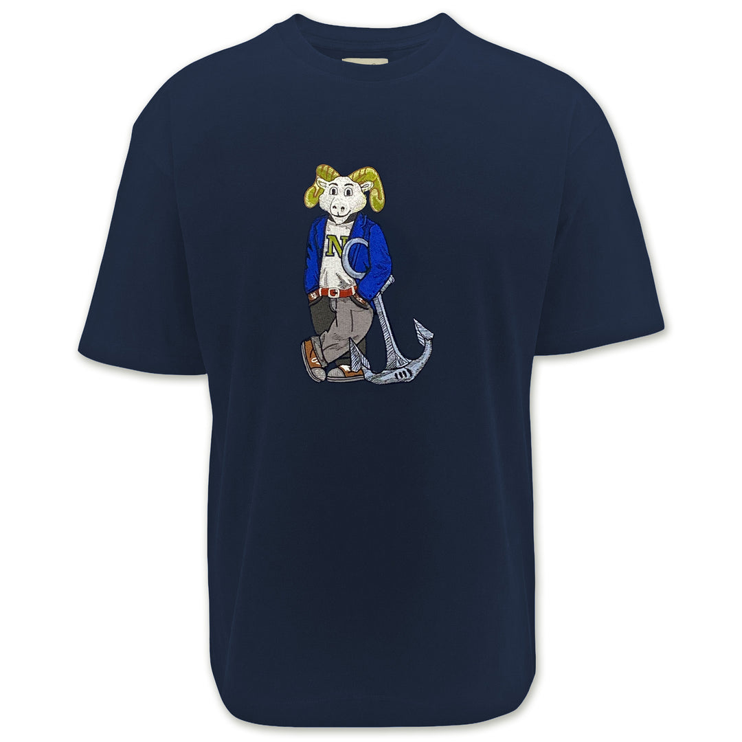 USNA Embroidered Crew Dog Original Tee (Navy)