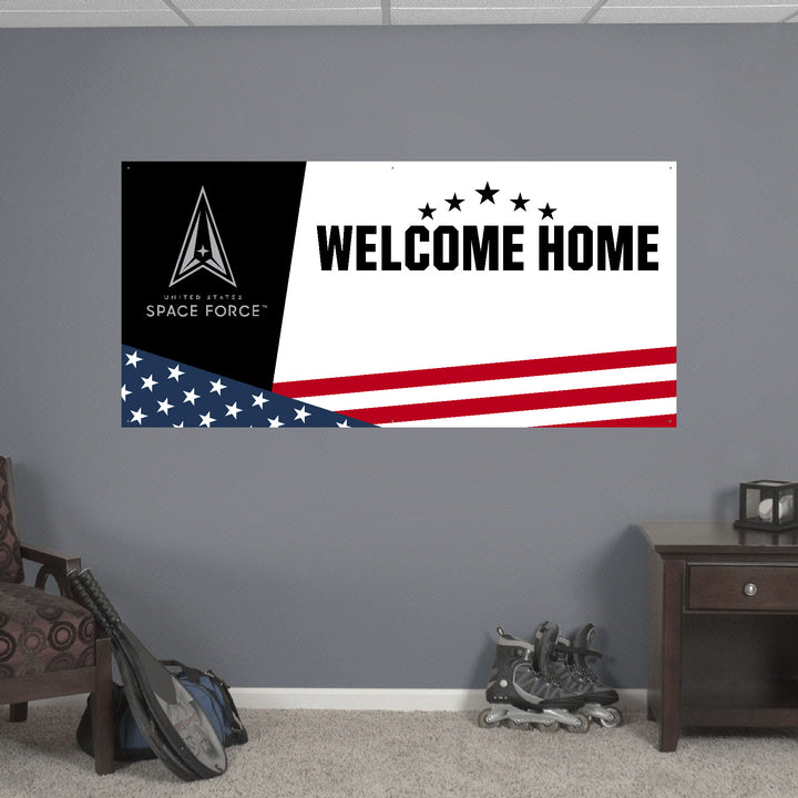 Space Force Welcome Home Custom Sign (White)*