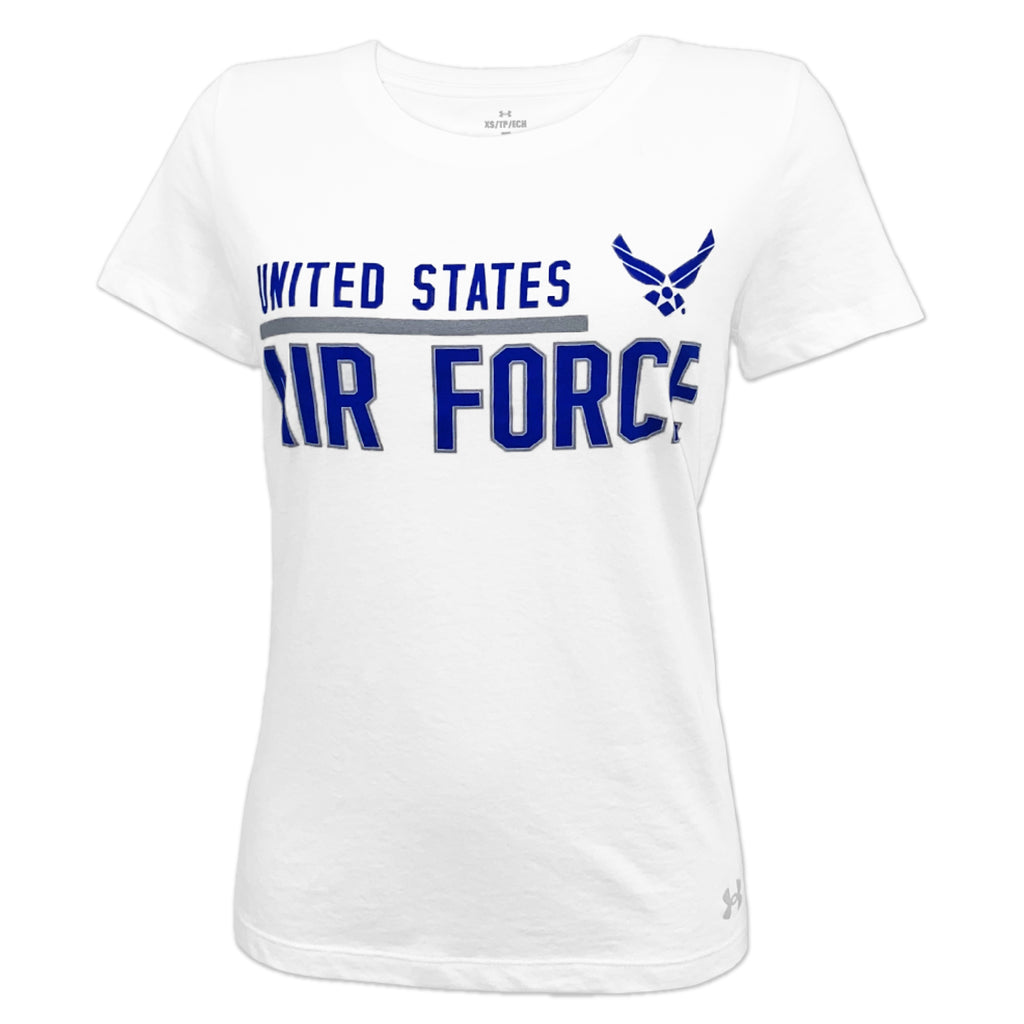 United States Air Force Ladies Under Armour T-Shirt (White)