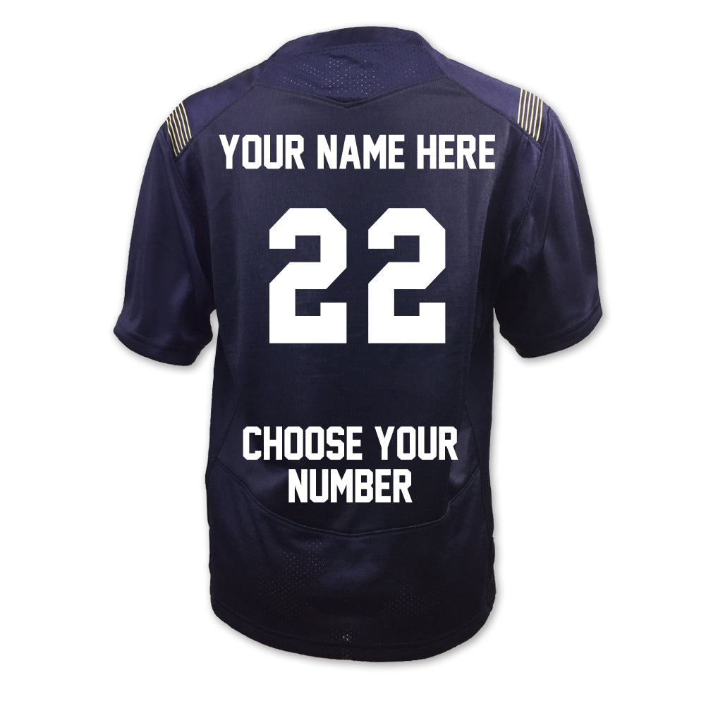 Youth Navy Under Armour Football Custom Jersey