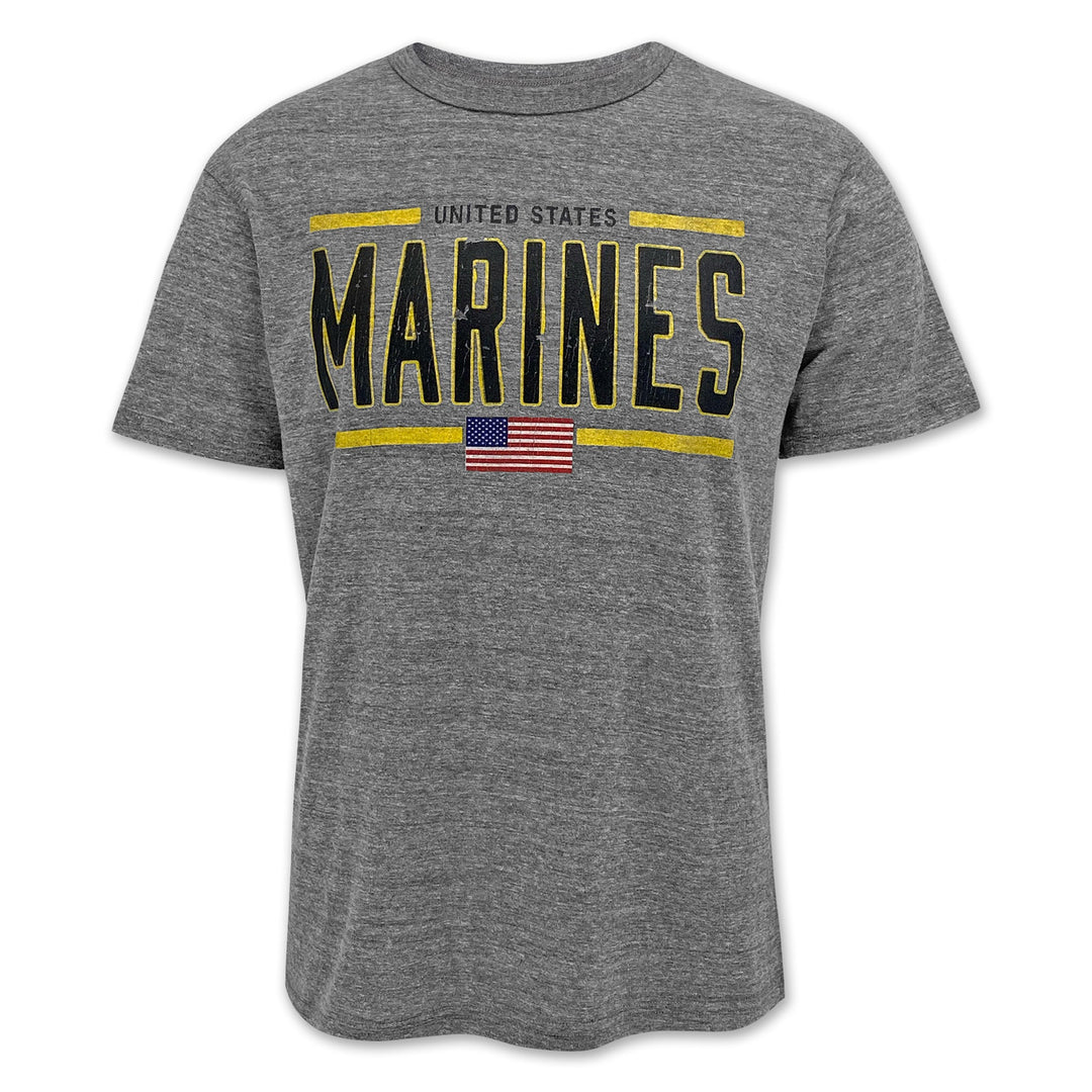 United States Marines Flag Vintage T-Shirt (Grey)