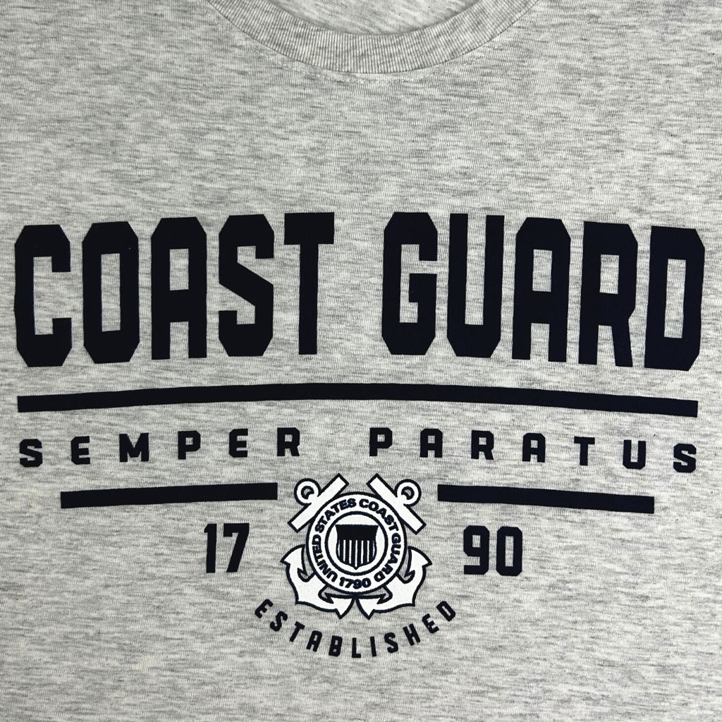 Coast Guard Ladies Under Armour Semper Paratus T-Shirt (Silver Heather)