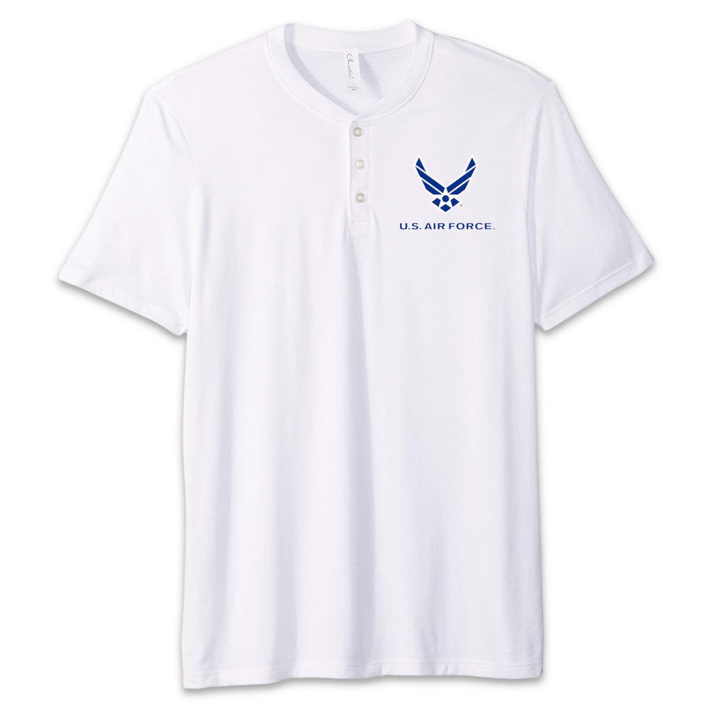 Air Force Wings Mens Henley T-Shirt