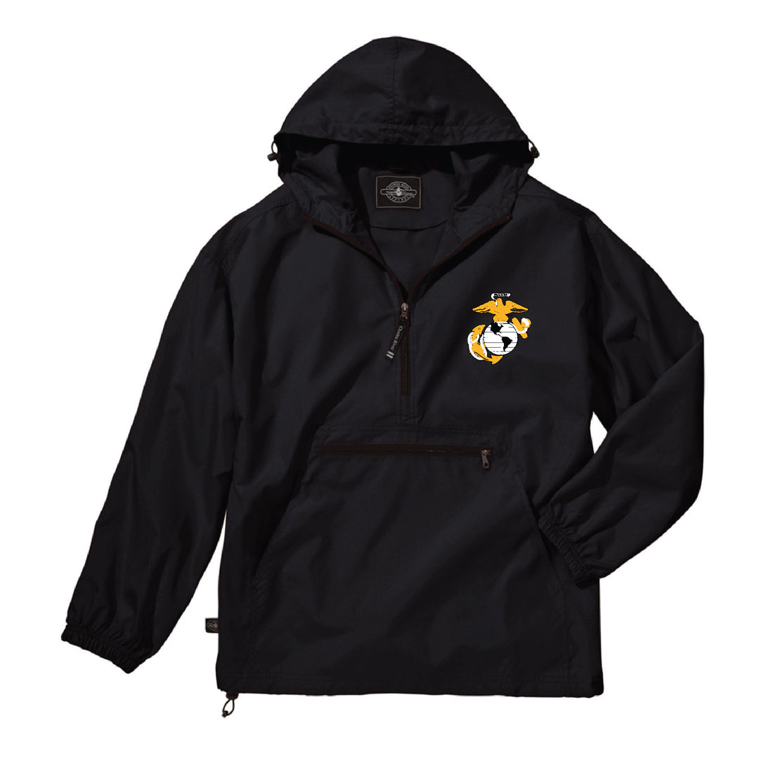 Marines EGA Youth Pack-N-Go Pullover (Black)