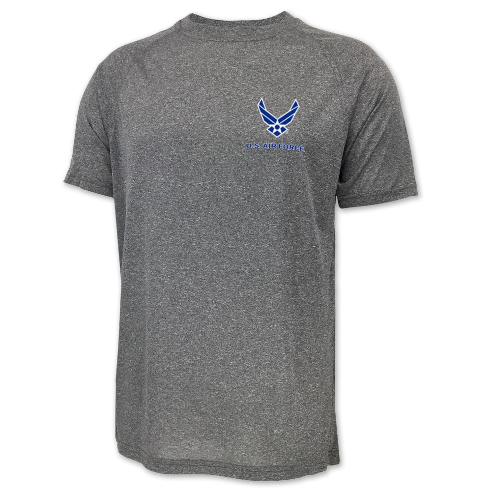 AIR FORCE WINGS LOGO PERFORMANCE T-SHIRT (GREY)