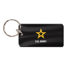 Load image into Gallery viewer, U.S. Army Star Rectangle Keychain (Black)