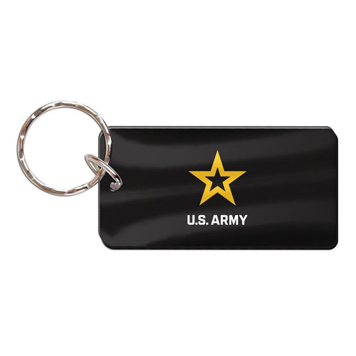 U.S. Army Star Rectangle Keychain (Black)