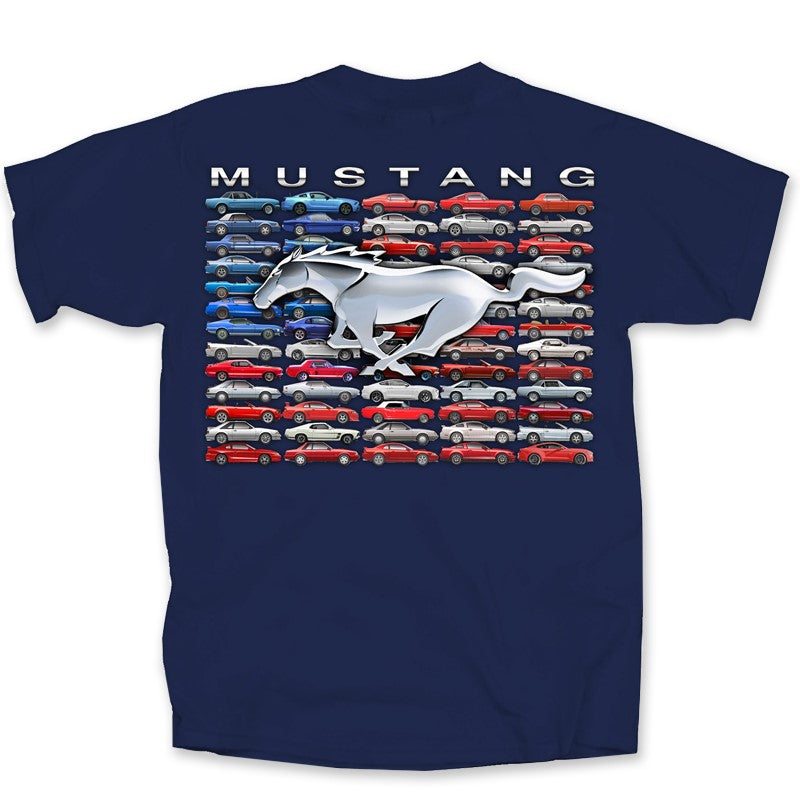 Mustang Flag T-Shirt (Navy)