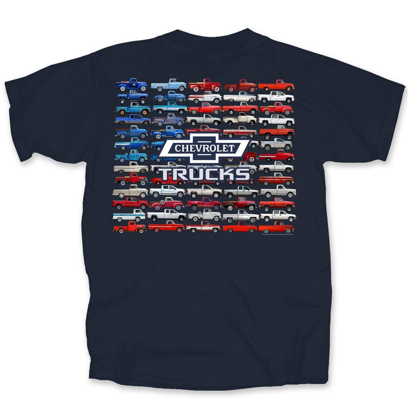 Chevy Trucks Flag T-Shirt (Navy)