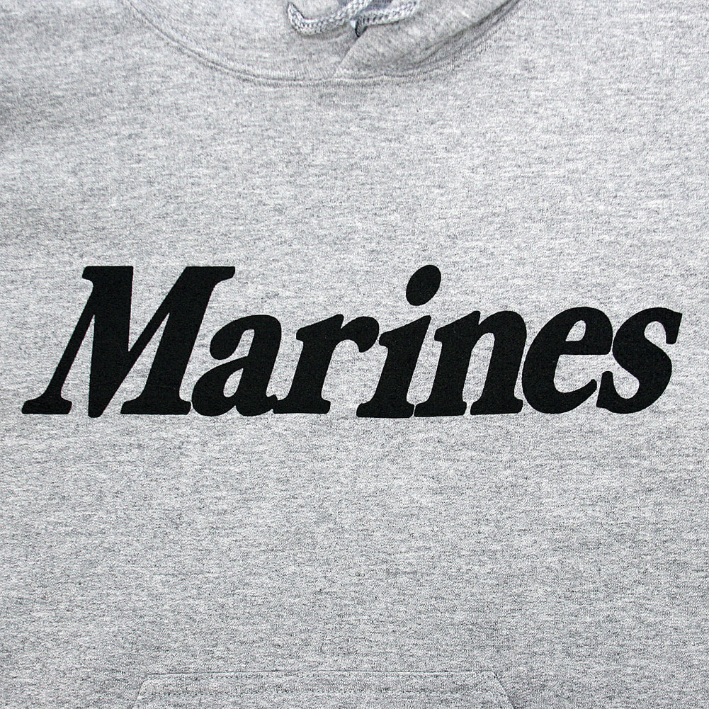 Marines Logo Hooded Sweatshirt (Grey)