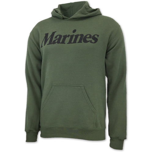 MARINES LOGO CORE HOOD (OD GREEN)