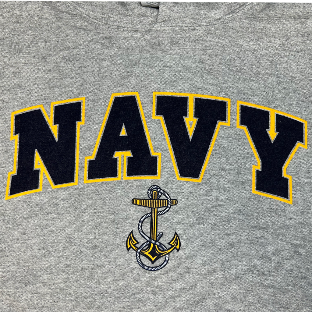 Navy Arch Anchor Hood (Grey)