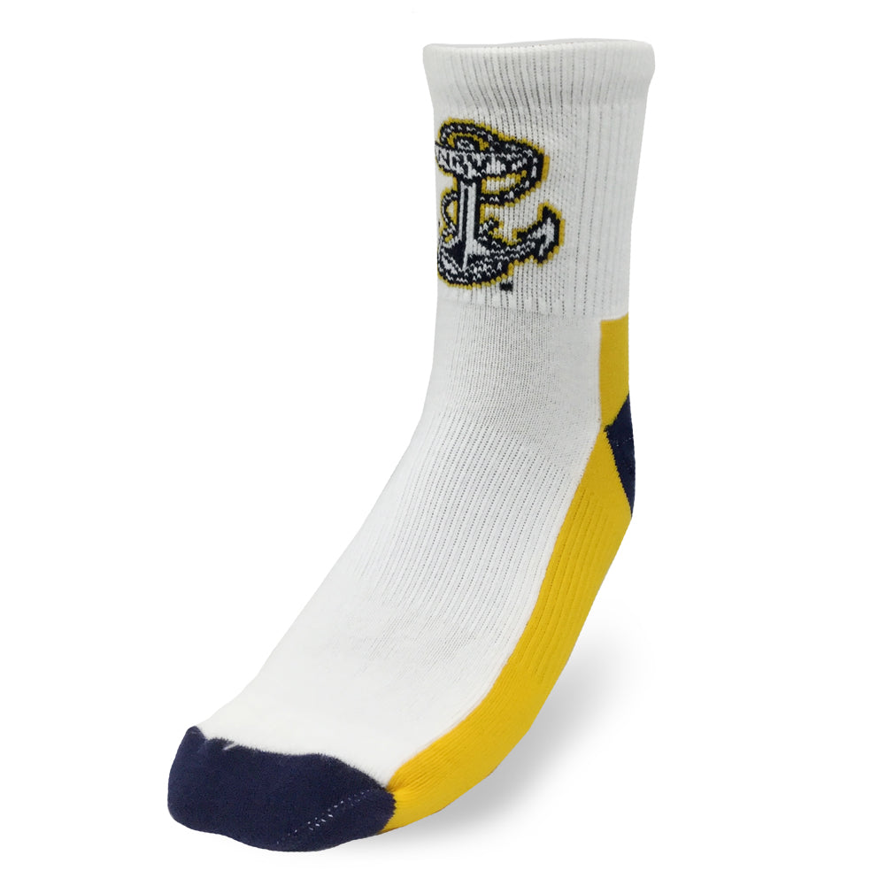 NAVY QUARTER SOCK (WHITE) 1