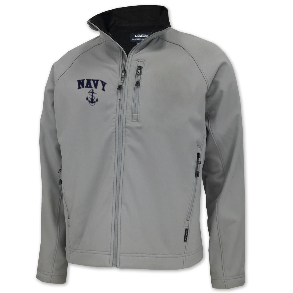 Navy Soft Shell Jacket (Silver)