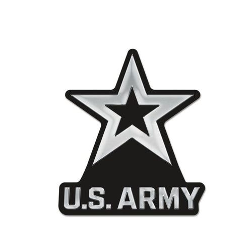 Army Star Acrylic Auto Emblem (Silver)