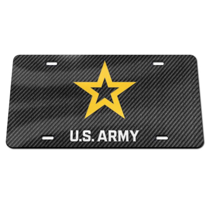 U.S. Army Acrylic License Plate (Black)