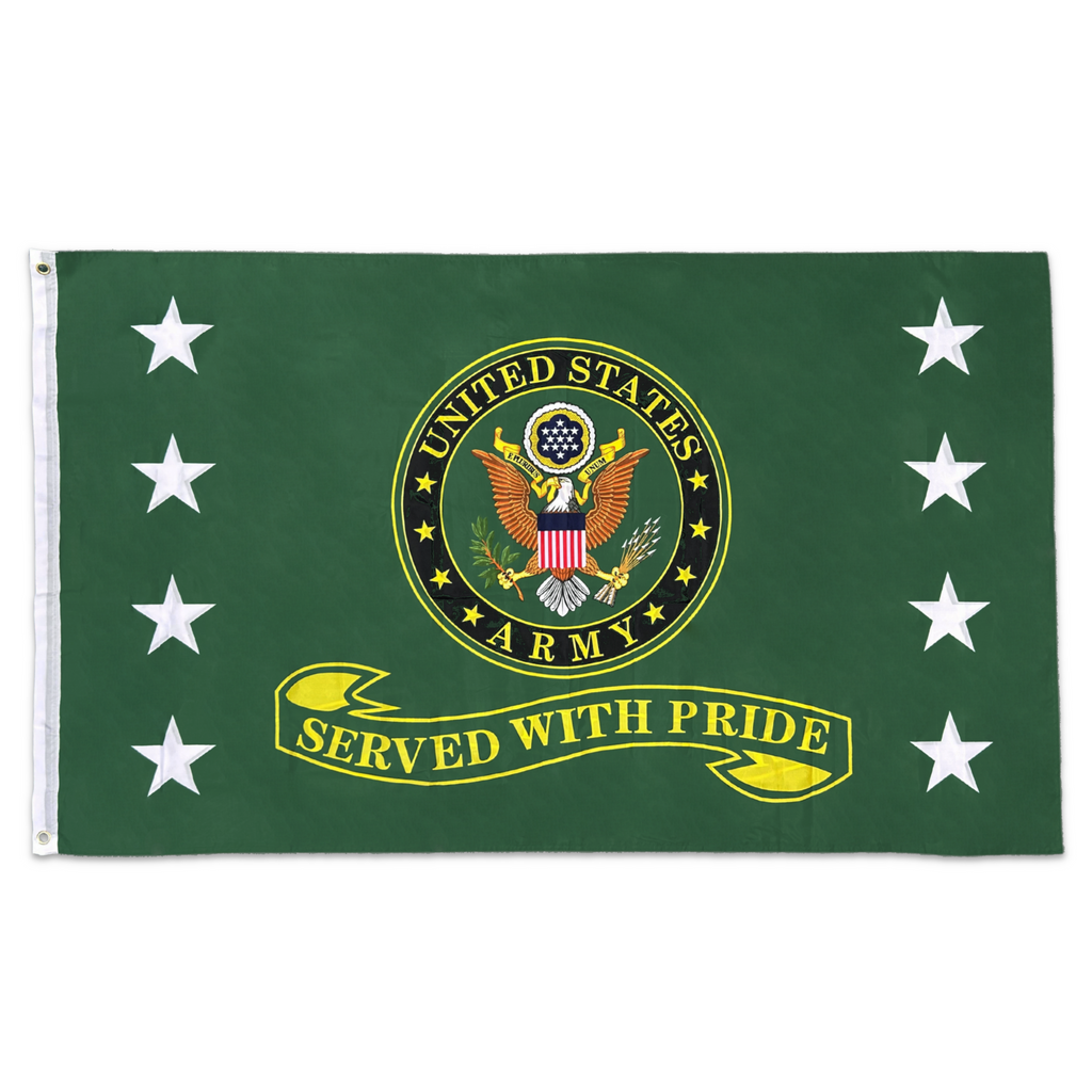 Army Served With Pride Flag (3'X5') (Green)