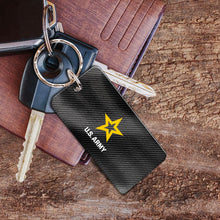 Load image into Gallery viewer, U.S. Army Star Rectangle Keychain (Black)