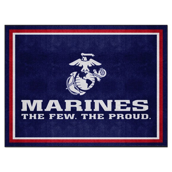 U.S. Marines 8' X 10' Plush Rug (Navy)