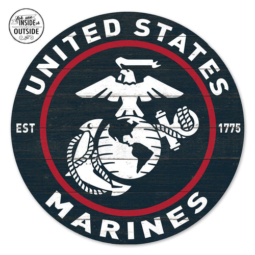 United States Marines Indoor/Outdoor Colored Circle Sign (20x20)