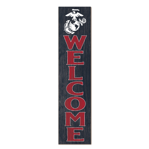 US Marines Leaning Sign Welcome (11x46)