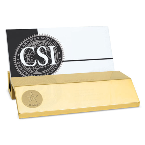 Army Star Business Card Holder (Gold)