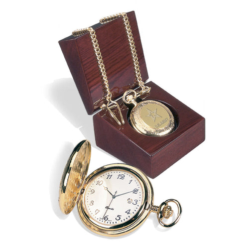 Army Star Gold Plated Pocket Watch