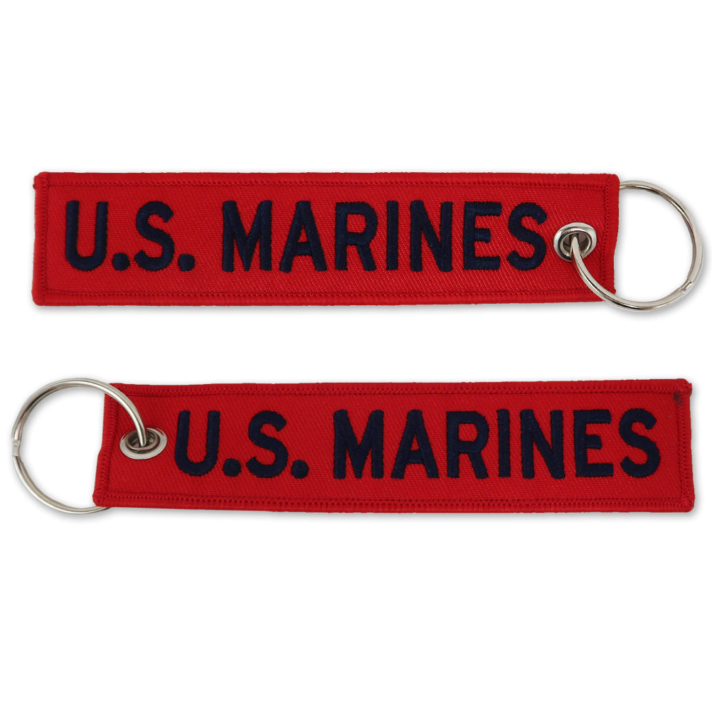 U.S. Marines Ribbon Keychain (red)