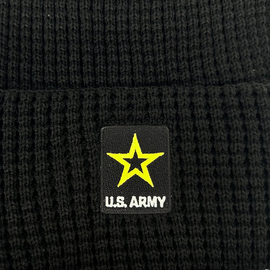 Army Star Ladies Belgian Waffle Knit (Black)