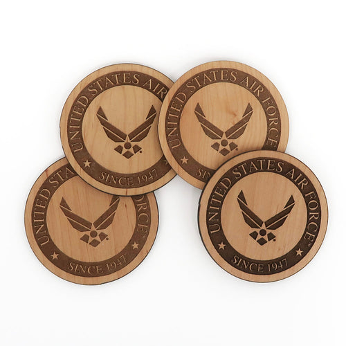 United States Air Force Wood Coasters (Set of 4)
