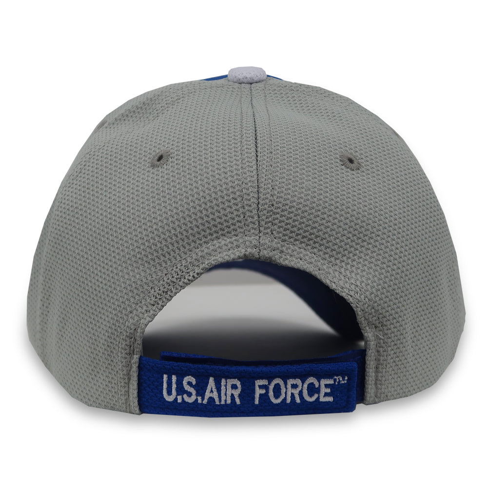 United States Air Force Two Tone Performance Hat (Grey/Royal)