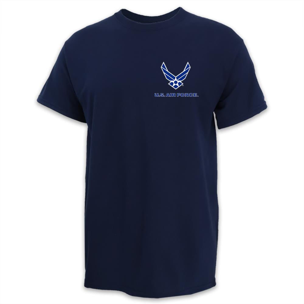 Air Force Wings Left Chest Logo USA Made T-Shirt