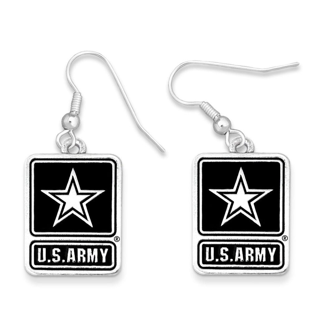 Army Star Heart of A Hero Earrings