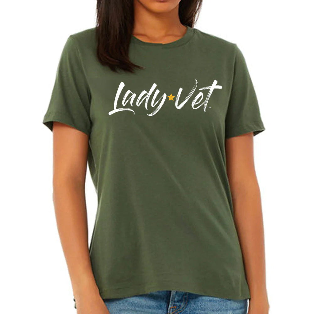 Army Lady Vet Full Chest Logo Ladies T-Shirt