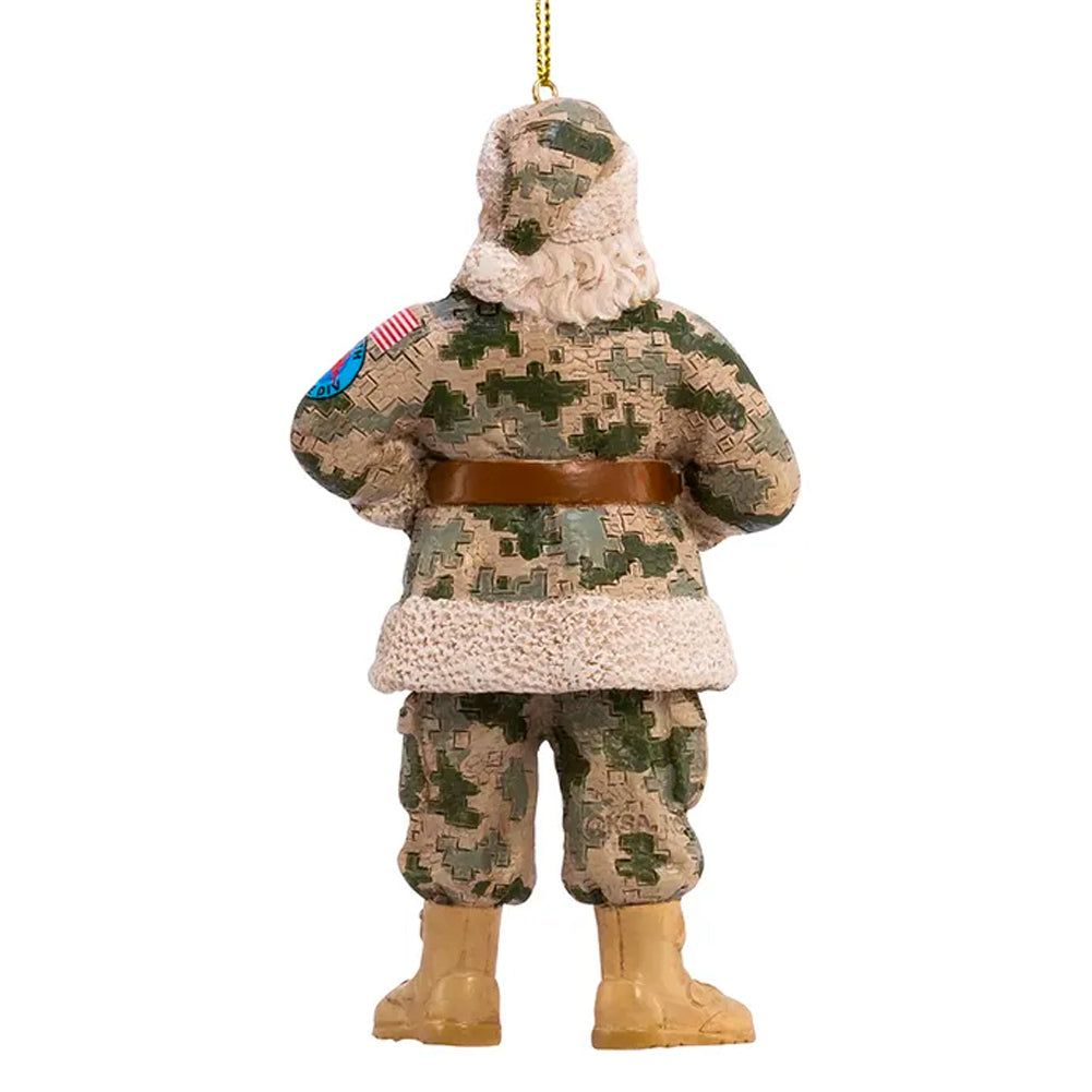 Camouflage Military Santa Ornament