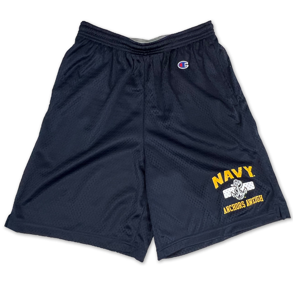 Navy Champion Anchor Mesh Shorts (Navy)