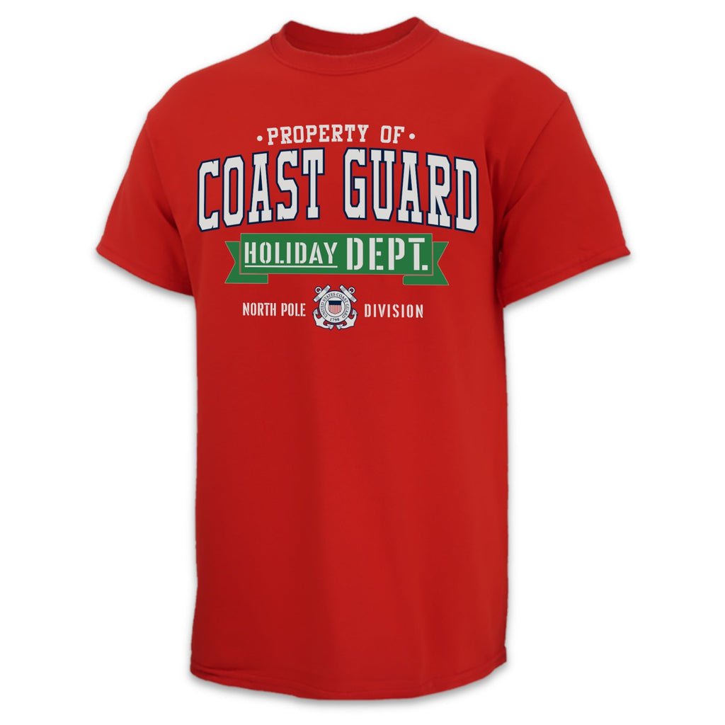 Coast Guard Holiday Department T-Shirt (Red)