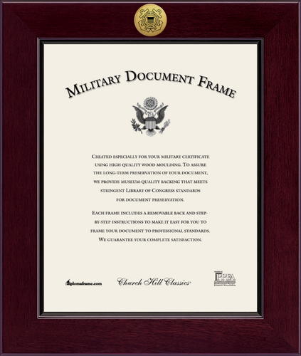 U.S. Coast Guard Century Gold Engraved Certificate Frame (Vertical)