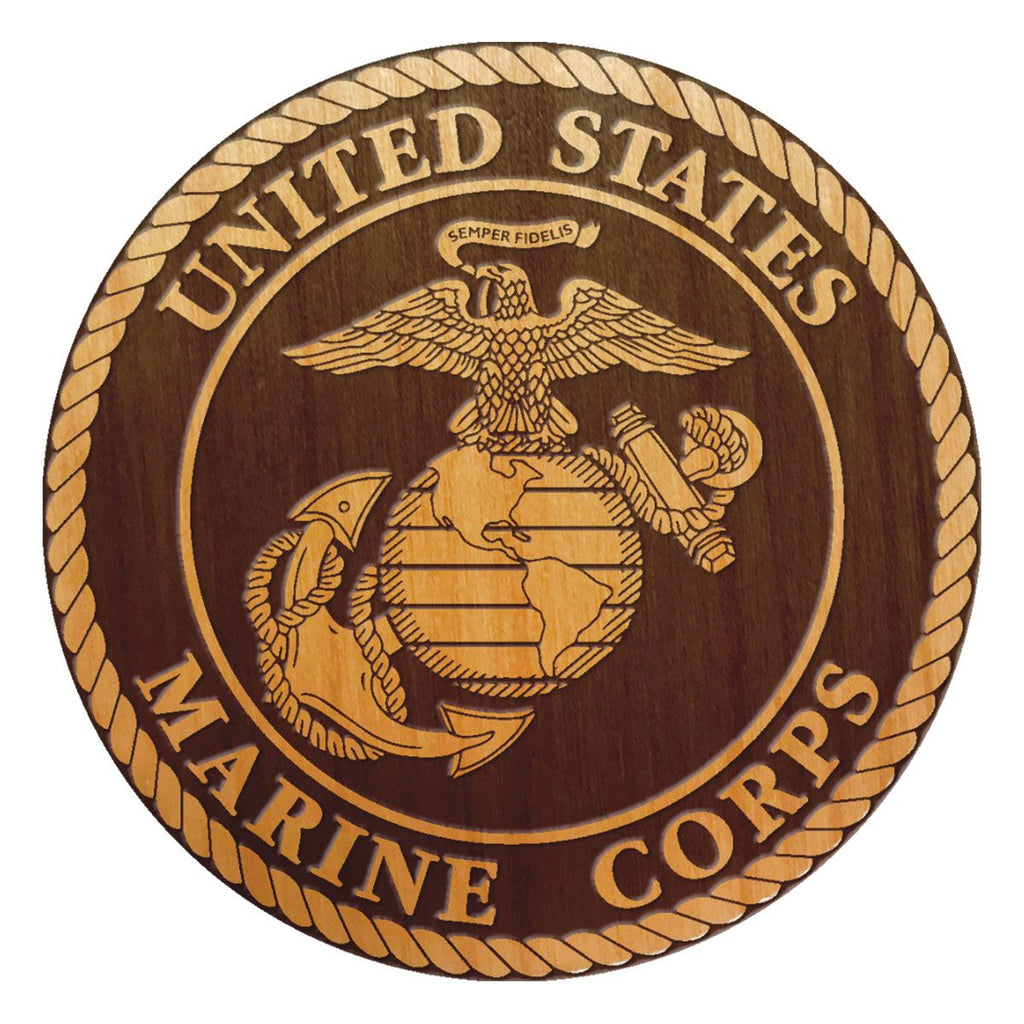 United States Marine Corps Wood Coasters (Set of 4)