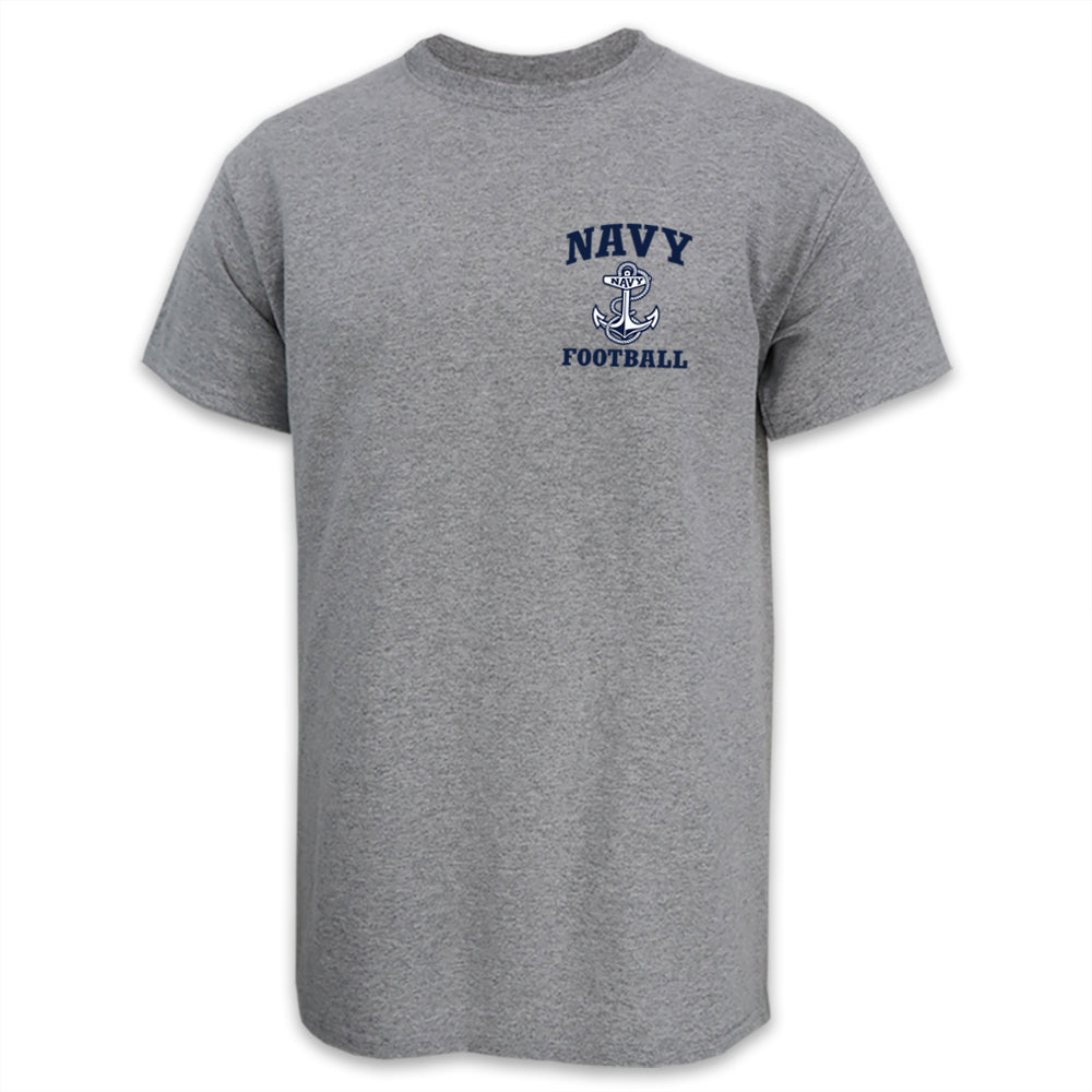 Navy Anchor Football T-Shirt
